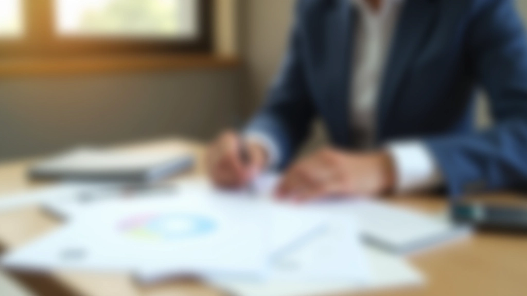 Financial planner reviewing household budget and expenses on a desk with calculator, notebook, and documents