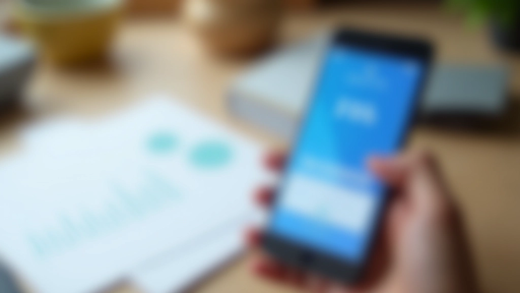 Smartphone displaying a high-yield savings account app interface with real-time balance and transaction history visible on the screen