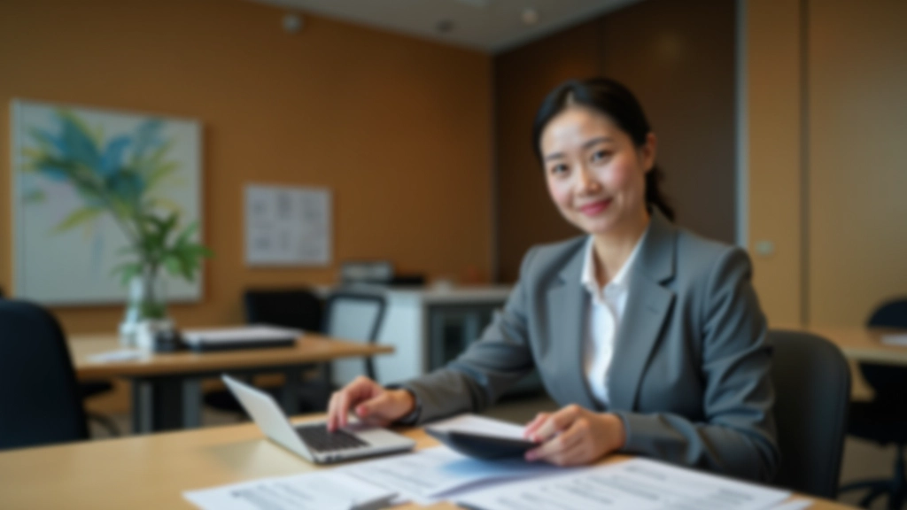 Woman reviewing savings account statement with calculator and budget spreadsheet showing fund balance